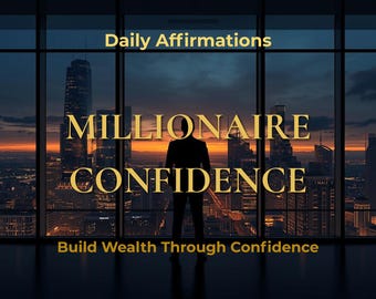 Millionaire Confidence Affirmations | Wealth Mindset PDF | Success Motivation | Daily Positive Affirmations | Instant Download
