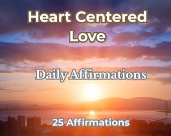 Heart Confidence Energy Affirmations | Self Love & Inner Strength | Printable PDF
