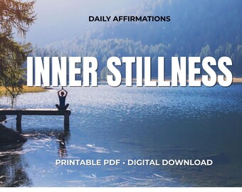 INNER STILLNESS Affirmations Printable PDF for Calm Mind and Inner Peace
