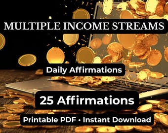 Multiple Income Streams Affirmations – Wealth Mindset PDF (25 Daily Affirmations)