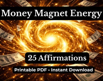 Money Magnet Affirmations, Abundance Mindset, Wealth Manifestation (Printable PDF)