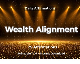 Wealth Alignment Affirmations – Daily Money Energy, Law of Attraction (Printable PDF Download)