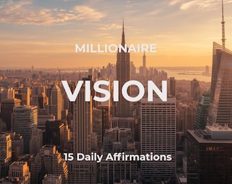 Millionaire Vision Affirmations PDF | Wealth Mindset | Success Motivation | Digital Download