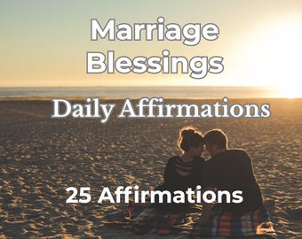 Marriage Blessings Affirmations – Strengthen Love, Trust & Harmony | 25 Printable PDF
