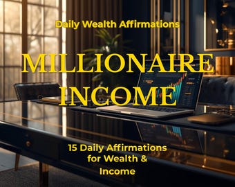 Millionaire Income Affirmations PDF | Wealth Mindset | Money Manifestation | Digital Download