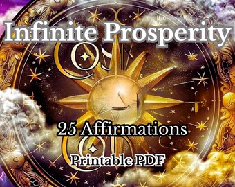 Infinite Prosperity Affirmations – 25 Daily Wealth Mindset PDF (Instant Download)