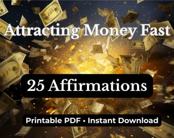 Money Attraction Affirmations, Wealth Manifestation PDF, Abundance Mindset (Printable Download)
