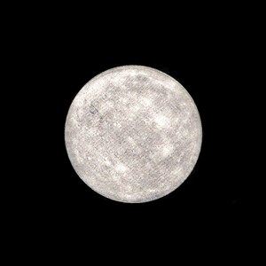 May include: A full moon illustration against a black background. The moon is a textured, circular shape with shades of gray and white, depicting craters and surface details. The image is a close-up, with the moon taking up most of the frame.