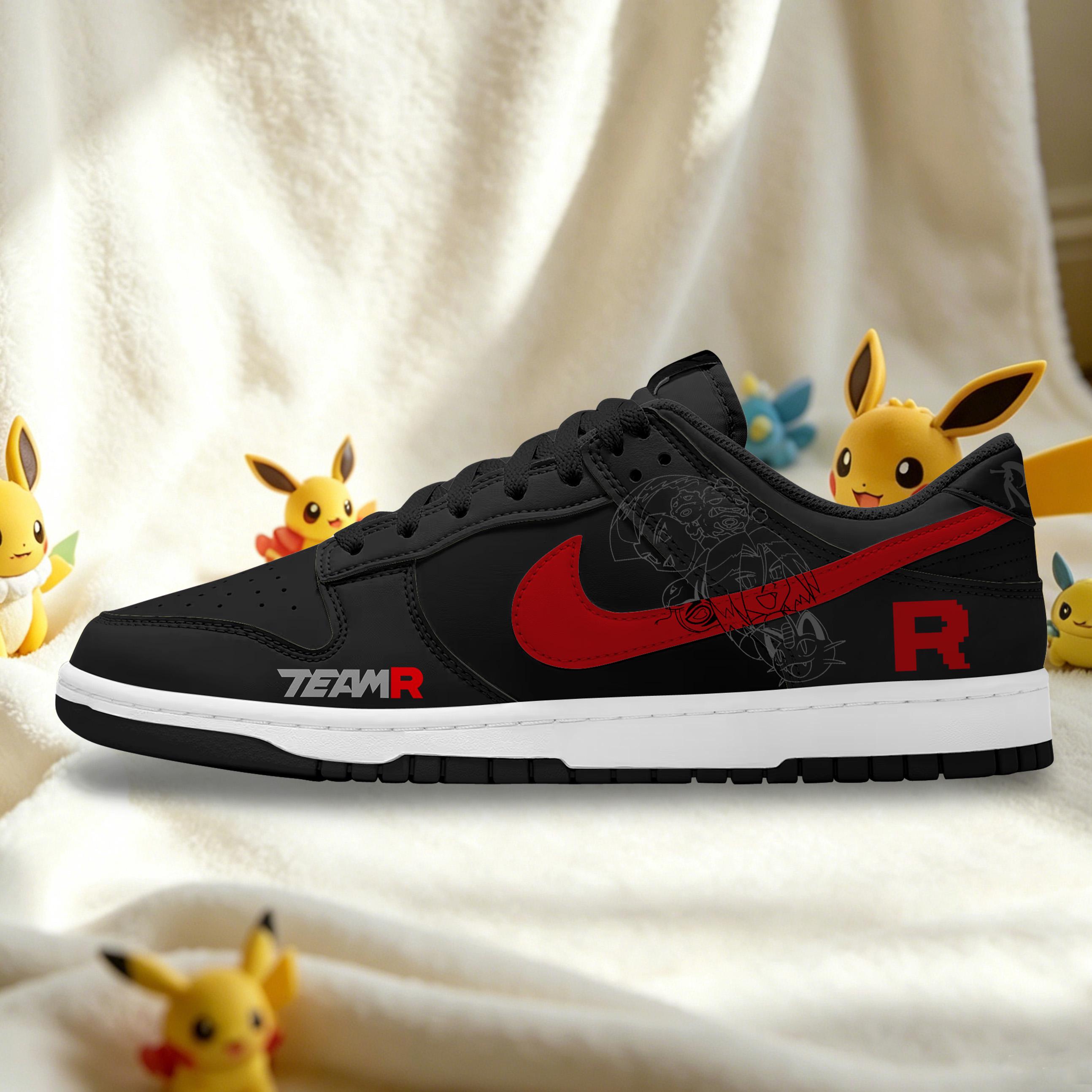 Zapatillas personalizadas de Pocket Monster, zapatillas de anime Team Rocket pintadas a mano, zapatillas personalizadas para fans del anime, zapatilla
