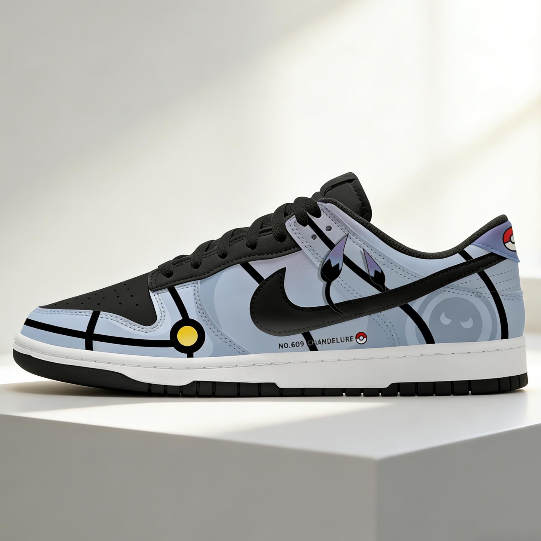 Zapatillas personalizadas de Pocket Monsters, zapatillas de anime Chandelure pintadas a mano, zapatillas personalizadas para fans del anime, zapatilla