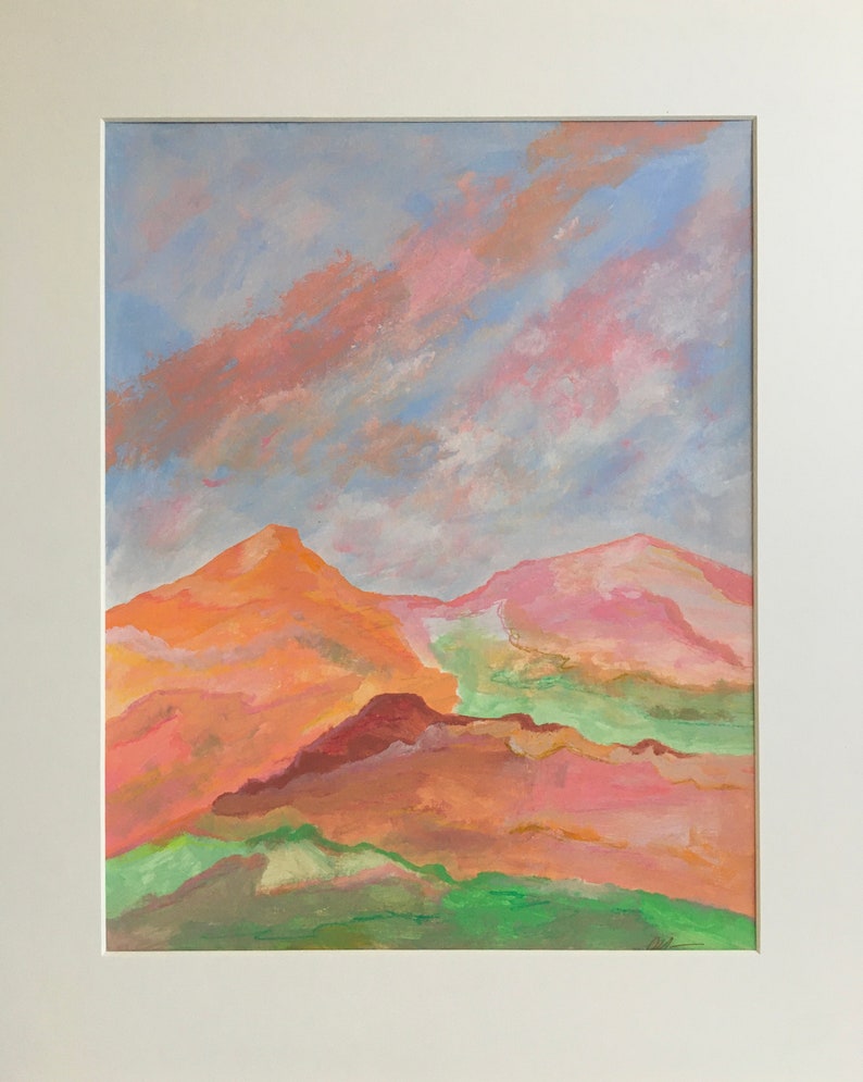 Mountain Art, Landscape Art, Original Artwork, Go Alone image 3