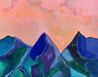 Mountain Art, Landscape Art, Original Artwork, Places To Play