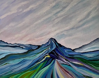 Rugged Utopia Fine Art Giclee Print, Mountain Landscapes, Modern Landscape Paintings