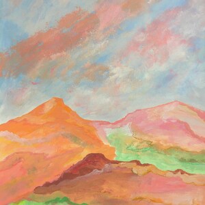 Mountain Art, Landscape Art, Original Artwork, Go Alone image 1