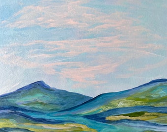 Modern Mountain Landscape Painting, Landscape Art, Original Artwork, "I Needed That."