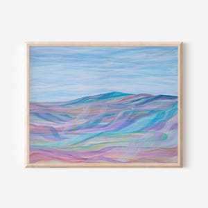 Fine Art Print of Abstract Landscape Painting SHIFTING LANDSCAPE | Landscape Art Print | Mountain Landscape Print | Modern Mountain Painting