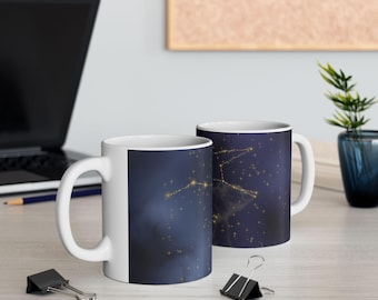 Caneca de cerâmica com a constelação da Ursa Maior | Xícara de café da Ursa Maior