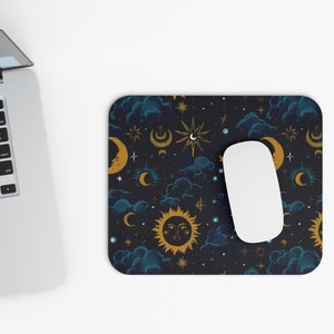 Celestial Mouse Pad, Cosmic Desk Decor, Perfect for Astrologers and Dreamers, Gift for Home Office, Night Sky Vibe