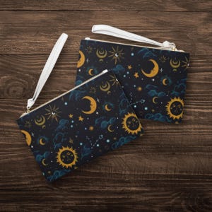 Bolsa de mão celestial - Estampa cósmica, acessórios para céu noturno, bolsa boho chique, bolsa de mão noite estrelada, ideia de presente de astrologia, amantes do zodíaco