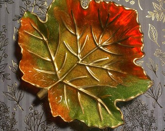 Stone Green Ceramic Lotus Leaf Ring Dish - Pretty Jewelry Tray For Dresser & Home Decor