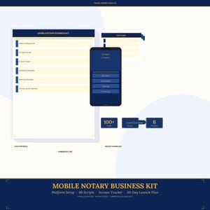 Mobile Notary Business Kit | Platform Setup, Scripts, Income Tracker (Digital Download)