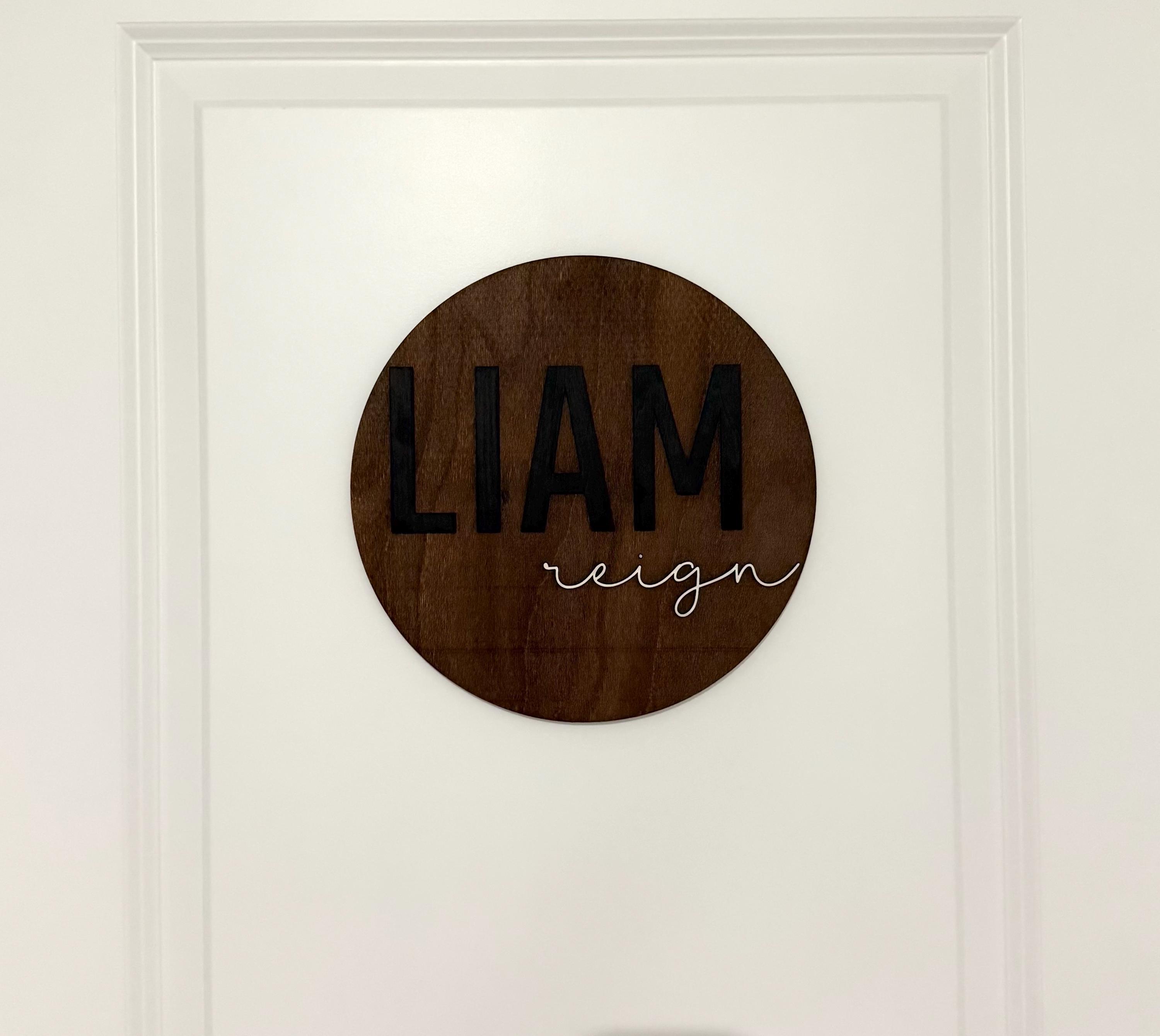 Custom Name Sign | Business/logo Sign | Personalized Circle Plaque ...