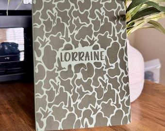 Personalized Engraved Leather Journal, Rustic Notebook, custom Design (128 Pages) full page| travelers book