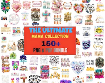150 + Muttertag PNG Mega Bundle, Mutterschaft PNG, Coquette Bow Mom, Beste Mutter aller Zeiten png, Betende Mama PNG, Digital Download
