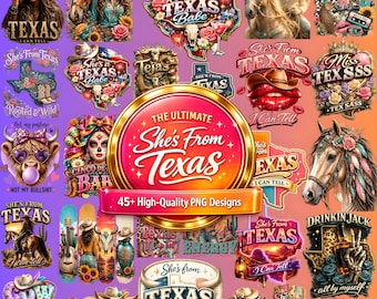 45+ She's from Texas PNG Bundle, I Can Tell Shirt, Texas Independence Day, Choosing Texas , Western CowGirl Design, Texas Girl PNG