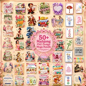 50+ Mahjong PNG-Bundle, Mahjong Clipart-Designs, Amerikanische Mahjong-Kacheln PNG, Mahjong Social Club PNG, Mahjong Zitate Png, Mahjong Kleidung