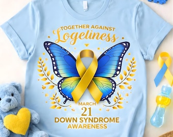 Down-syndrom Schmetterling PNG, Trisomie 21 Support Design (Digitaler Download)