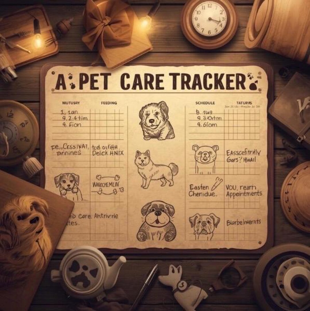 Pet Planner Tracker Printable Pet Care Organizer Health & Routine Log ...