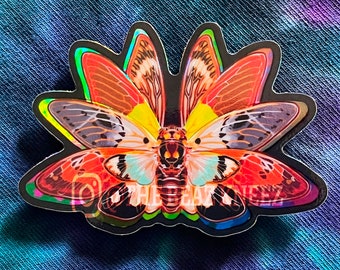 Holo Cicada Sticker Wings Shiny Holographic Insect