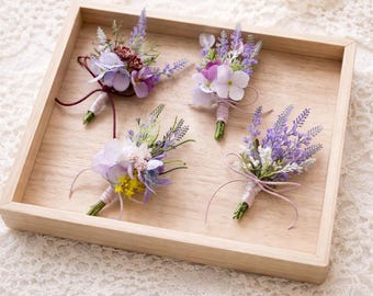 Handmade Floral Boutonniere, Wedding Lapel Flower Pin, Silk Corsage, Groom Groomsmen Accessory
