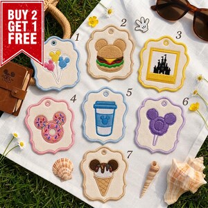 Embroidered Magical Land Snack Patches, Magic Kingdom Food Snacks Iron on Patches, Magical Land Castle Badge For Hats, Jacket, ParkTrip Gift