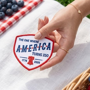 Parche bordado "Estados Unidos cumple 250 años", parche del 250 aniversario de EE. UU., insignia patriótica termoadhesiva, parche del Día de la Independencia, parche 1776-2026