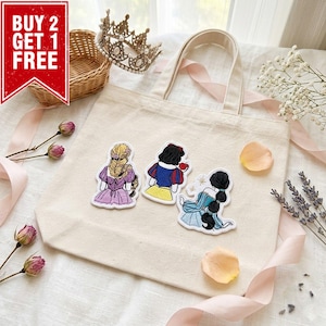 Embroidered Custom Princess Characters Patch, Magical Land Castle Iron On Patch, Theme Park Vacation Badge For Hats Backpack, Birthday Gift