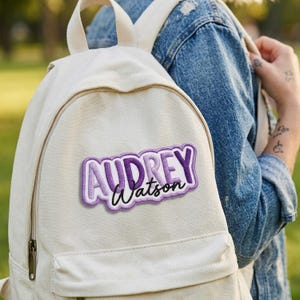 Bestickter Namensaufnäher nach Wunsch, personalisierte Aufbügelaufnäher mit Text, Teamnamen-Aufnäher für Jacken, Mützen, Uniformen, Taschen, personalisierte Aufnäher