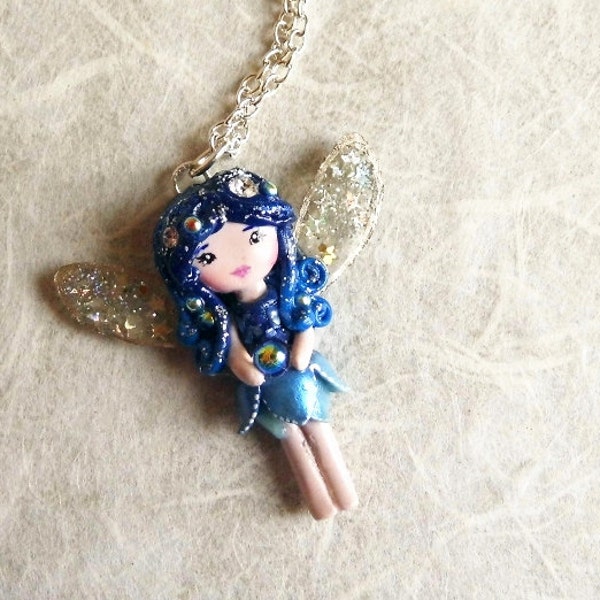Goodnight Fairy. Pixie necklace. One of a kind.