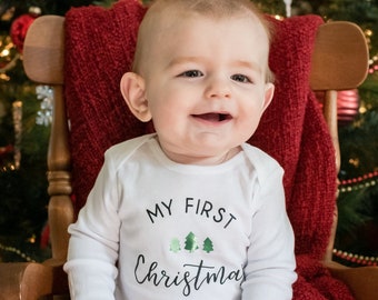 Baby boys or gender neutral my first Christmas outfit