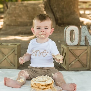Cowboy first birthday bodysuit outfit, first rodeo western boys outfit, rodeo cake smash boy, fun on the farm 1st birthday boy, western