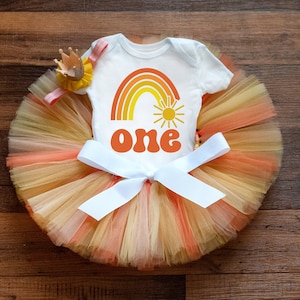 Sun rainbow first birthday outfit &#39;Sunshine&#39; year of sunshine birthday outfit girl, first trip around the sun, cake smash