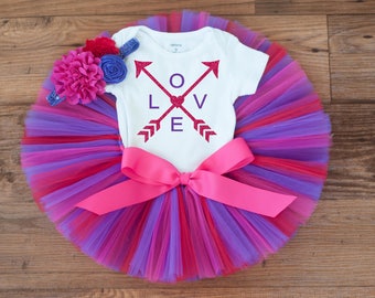 Valentines outfit girl "Abby" baby girl valentine tutu, valentines day outfit toddler girl, newborn valentines day outfit for little girl