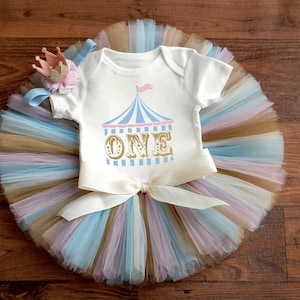 Circus first birthday outfit 'Aurora' carnival first birthday outfit girl, under the big top cake smash tutu set