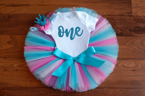 First Birthday Wooden ONE Sign matching headband is separate