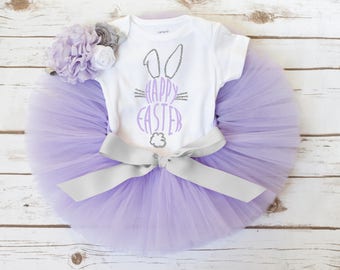 Easter bunny tutu outfit girl "Sophia" Easter outfit baby girl, Easter bunny tutu, toddler girls Easter outfit, newborn first Easter outfit