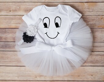 Ghost tutu costume for girls 'Breanna' halloween outfit - baby, toddler girls