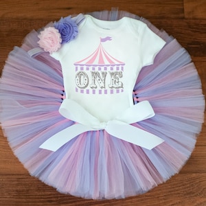 Circus first birthday outfit baby girl 'Evey' vintage circus cake smash, big top first birthday tutu, carnival outfit