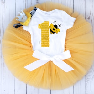First Bee day birthday outfit girl, Sweet as can bee outfit, first bday, tutu, shirt, headband, cake smash, bumblebee birthday set