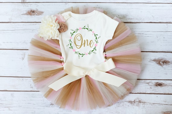 Floral first birthday outfit hot sale